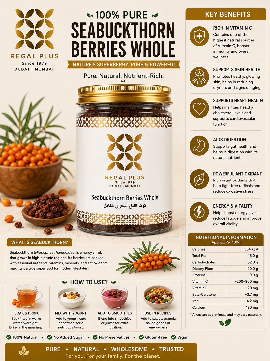 Seabuckthorn Berries Dried