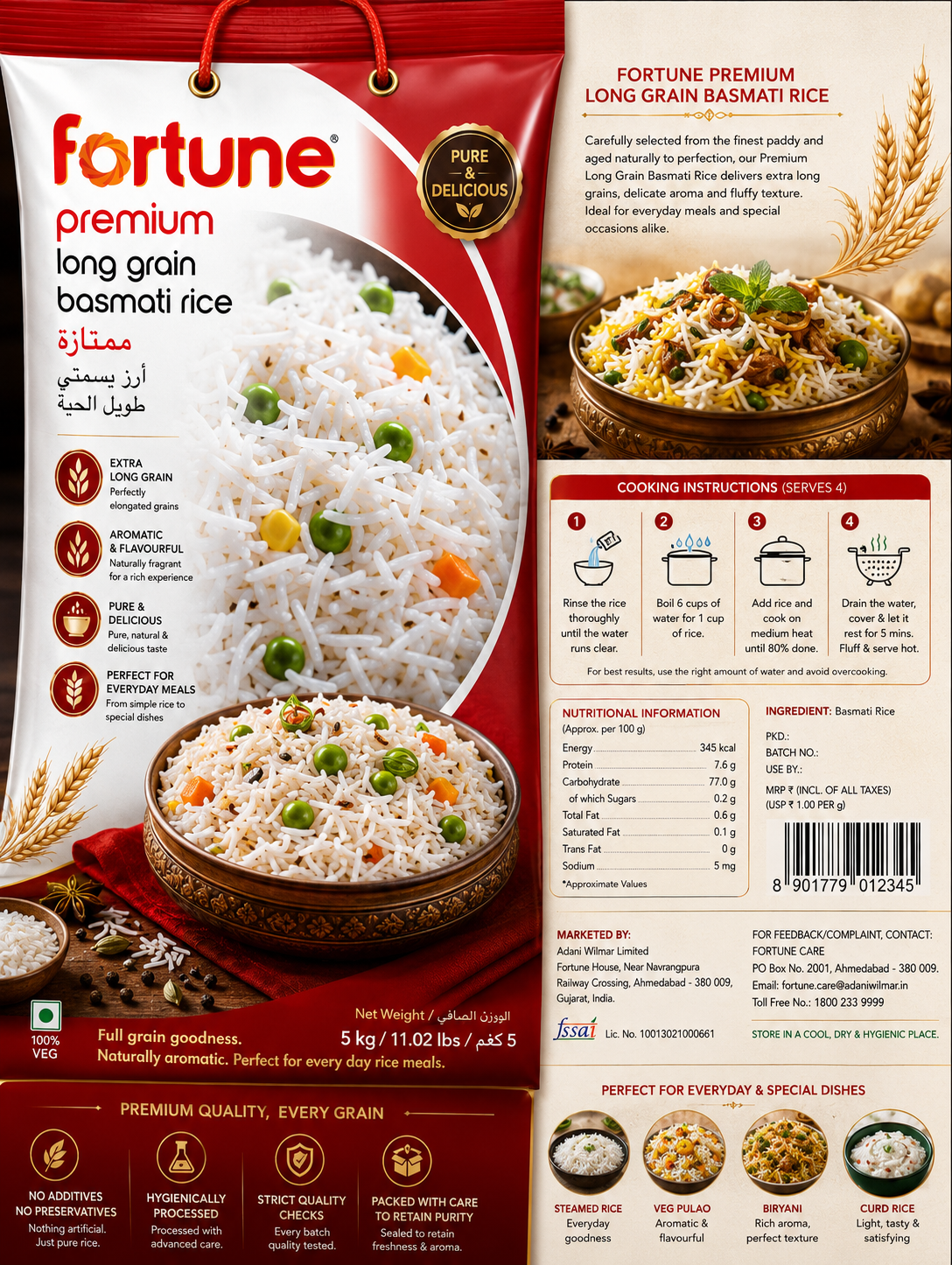 Fortune Premium Long Grain Basmati Rice