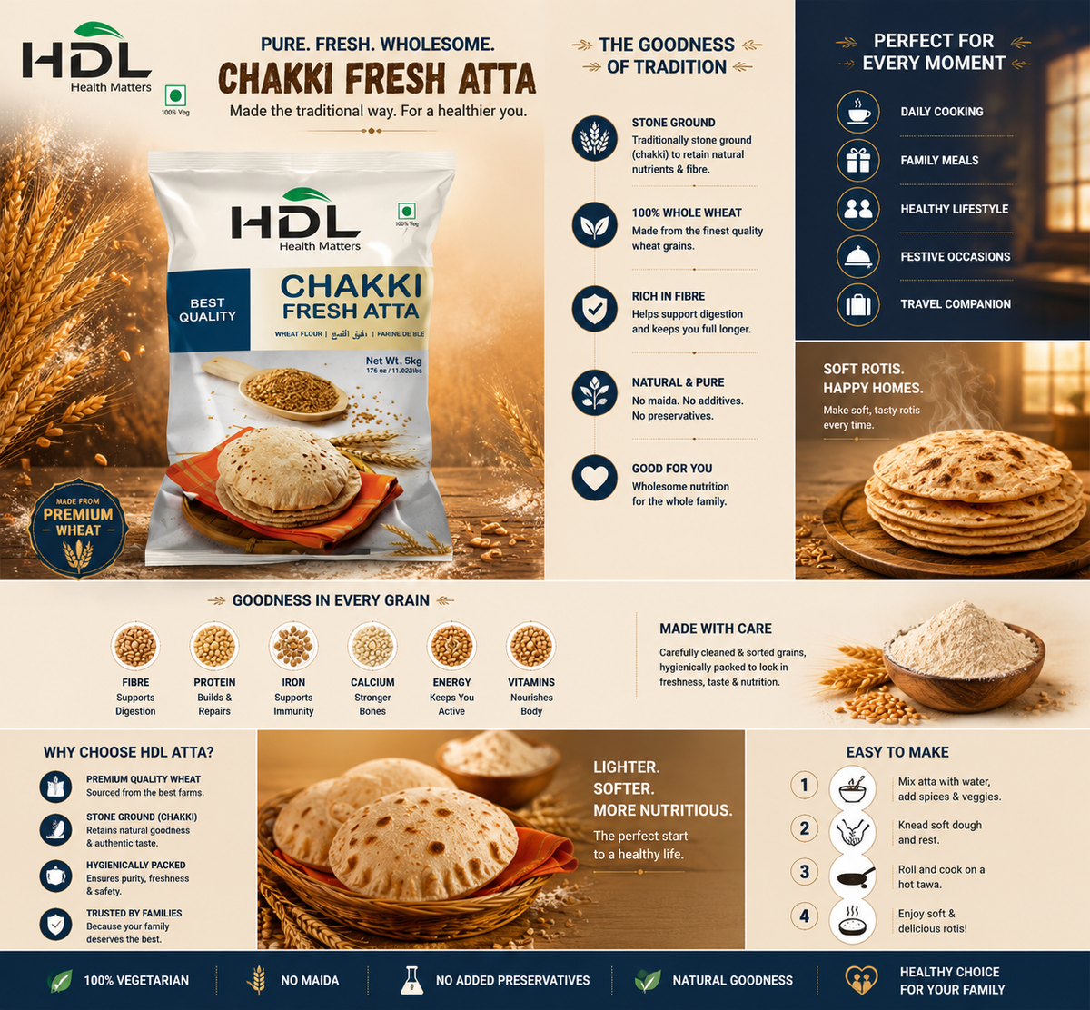 HDL Chakki Fresh Atta