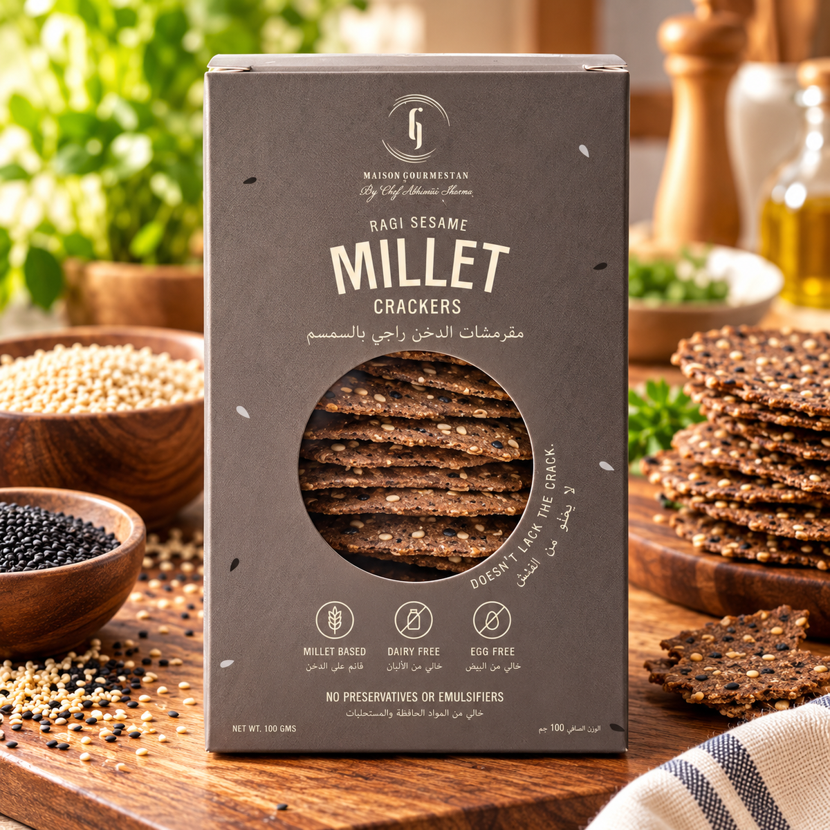 Gourmestan Ragi Sesame Crackers